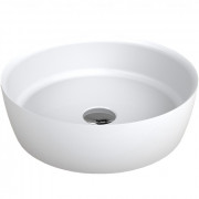 Раковина для ванной Fancy Marble Silvia Ø40 см искусственный камень белый матовый 9204103