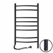 Рушникосушарка електрична Navin Камелія 480х800 лівий сенсор із таймером пофарбована сталь чорний муар 12-207133-4880