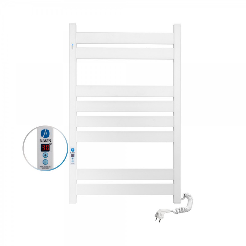 Электрический полотенцесушитель Navin Largo 500х800 Digital правый окрашенная сталь белый бархат 12-844052-5080