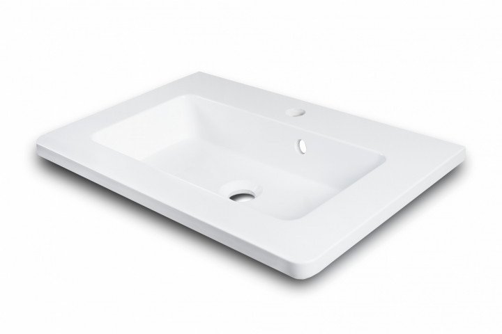 Раковина для ванной Fancy Marble Annabelle 59,8х39,9 см искусственный камень белый матовый 4006103