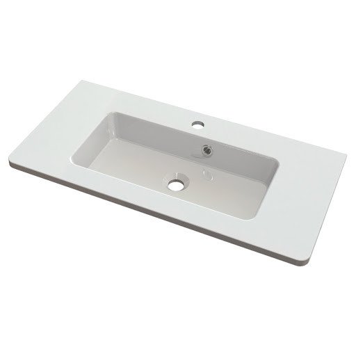 Раковина для ванной Fancy Marble Annabelle 79,6х39,8 см искусственный камень белый матовый 4008103