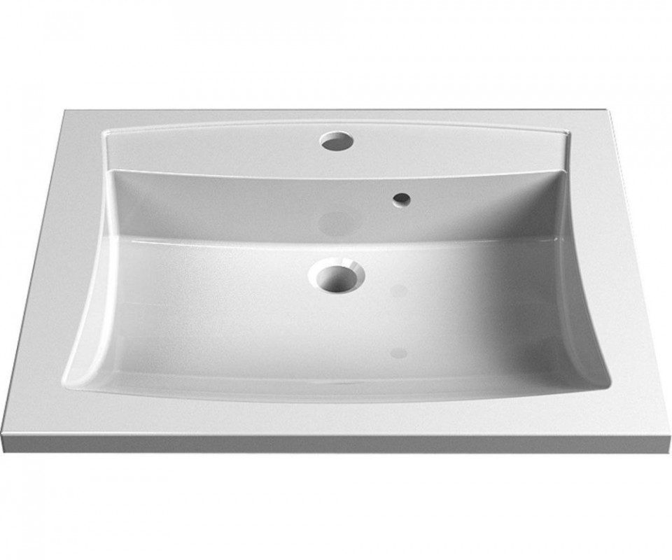 Раковина для ванной Fancy Marble Michelle 60,7х49,5 см искусственный камень белый матовый 2606103