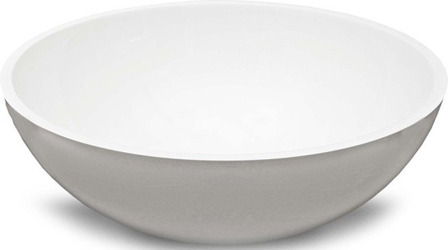 Раковина для ванної Fancy Marble Mona Ø42 см штучний камінь білий матовий 0304103