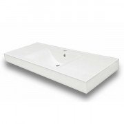 Раковина для ванной Fancy Marble Nadja 120х50 см искусственный камень белый матовый 0212103