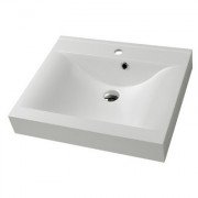 Раковина для ванной Fancy Marble Nadja 60х50 см искусственный камень белый матовый 0206103