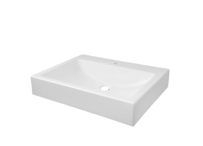 Раковина для ванної Fancy Marble Nicole 59,6х46,6 см штучний камінь білий матовий 3206103