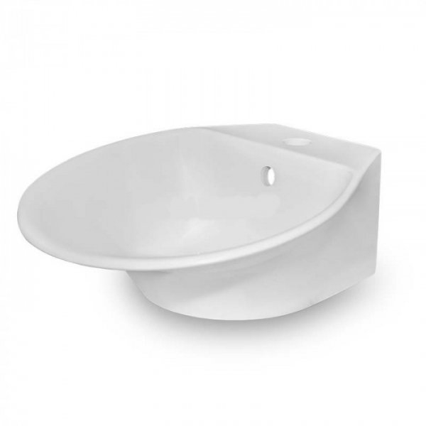 Раковина для ванної Fancy Marble Nila 42х43, 5 см штучний камінь білий матовий 7305103