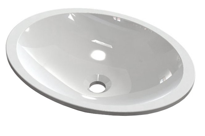 Раковина для ванної Fancy Marble Pat 49,7х36,7 см штучний камінь білий матовий 3305103