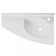 Раковина для ванної Fancy Marble Patricia 80х44,5 см правий штучний камінь білий матовий 6608403