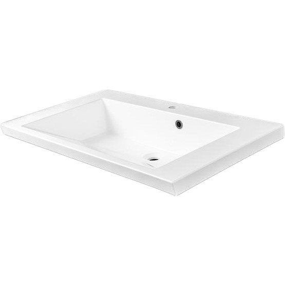 Раковина для ванної Fancy Marble Peggy 85х50 см штучний камінь білий матовий 3608103