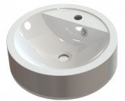 Раковина для ванной Fancy Marble Renata Ø43 см искусственный камень белый матовый 0804103