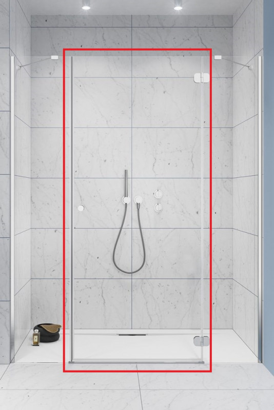 Створення душових дверей Radaway Torrenta DWJS 150 распашна 71.2х195 см права хром/прозоре скло 1320712-01-01R