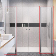 Комплект нерухомих елементів душових дверей Radaway Eos DWD II 83х195 см хром/прозоре скло 13799830-01-01