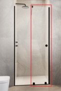 Стул душових дверей Radaway Furo Black DWJ RH 90 L 44,2х200 см ліва чорний/прозоре скло 10107442-54-01LU
