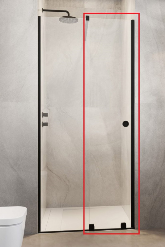 Створка душевой двери Radaway Furo Black DWJ RH 100 L 49,2х200 см левая черный/прозрачное стекло 10107492-54-01LU