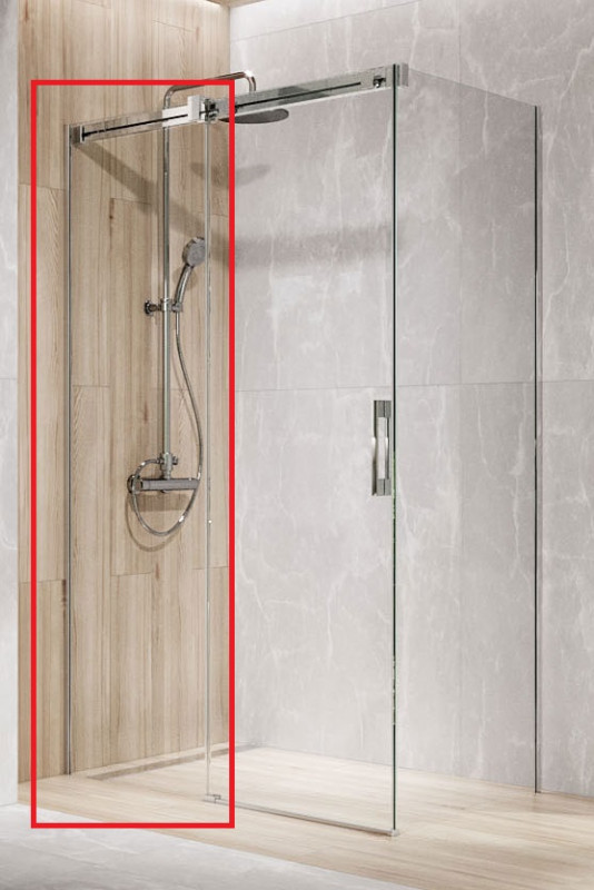 Нерухомий елемент душових дверей Radaway Espera Pro KDJ 44х200 см лівий хром/прозоре скло 10092100-01-01L