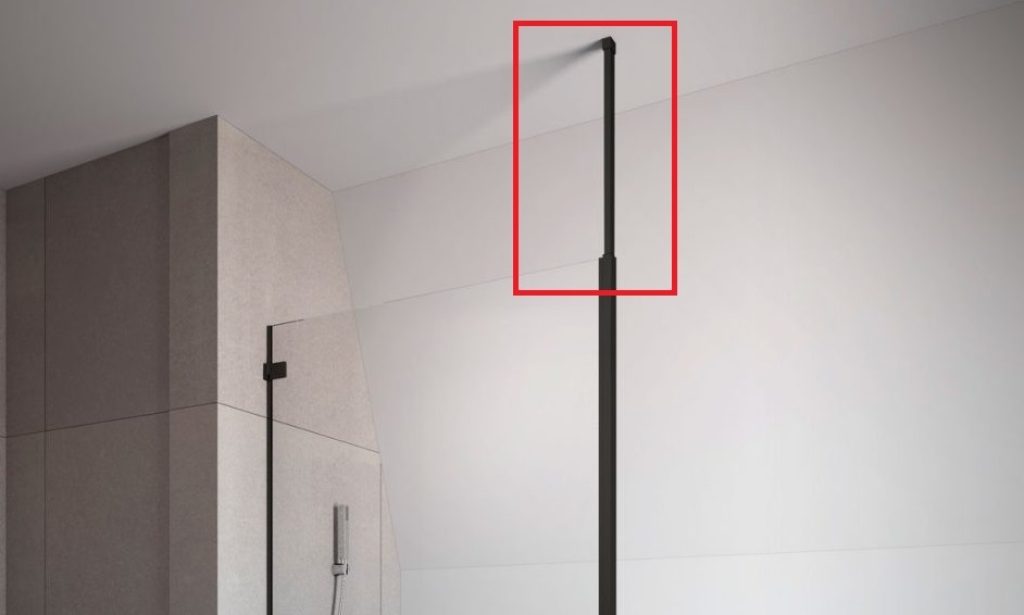 Стабілізатор телескопічний Radaway для кріплення до стелі скла 6 мм чорний WD-006-01-54