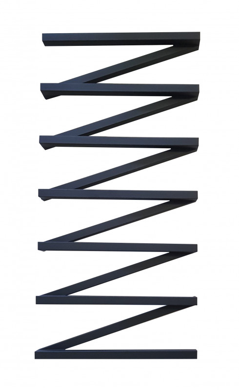 Сушка для рушників водяна Genesis-Aqua ZigZag 80x53 см чорний  GA-4201