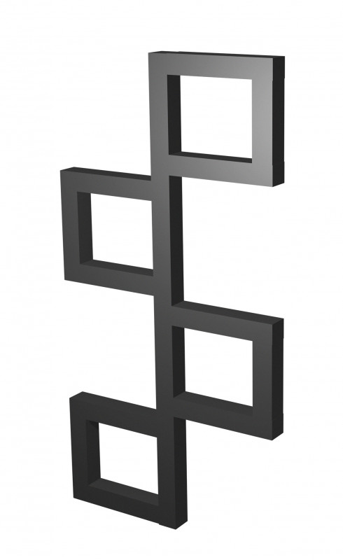 Полотенцесушитель водяной Genesis-Aqua Fito 120x53 см черный GA-4603