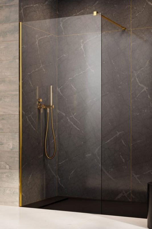 Стенка душевая фронтальная Radaway Modo New Gold II 140-180×200-230 золото/прозрачное стекло 389908-09-01