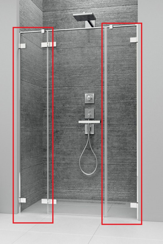 Комплект нерухомих елементів душових дверей Radaway Arta DWJS 32.1х200 см лівий хром плюс/прозоре скло 1386122-03-01L
