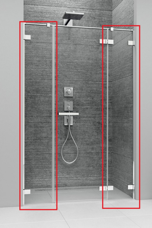 Комплект нерухомих елементів душових дверей Radaway Arta DWJS 32.1х200 см правий хром плюс/прозоре скло 1386122-03-01R
