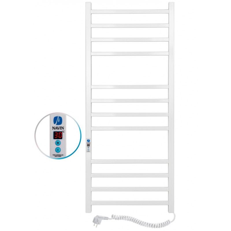 Электрический полотенцесушитель Navin Loft 500х1200 Digital правый окрашенная сталь белый 12-143052-5012