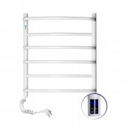 Электрический полотенцесушитель Navin Омега 530х600 левый сенсор с таймером окрашенная сталь белый 12-015133-5360