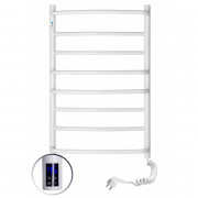 Электрический полотенцесушитель Navin Омега 530х800 правый сенсор с таймером окрашенная сталь белый 12-015033-5380