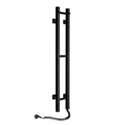 Рушникосушарка електрична NAVIN Силует Квадро 160х1000 права пофарбована сталь чорний муар 12-217050-0110