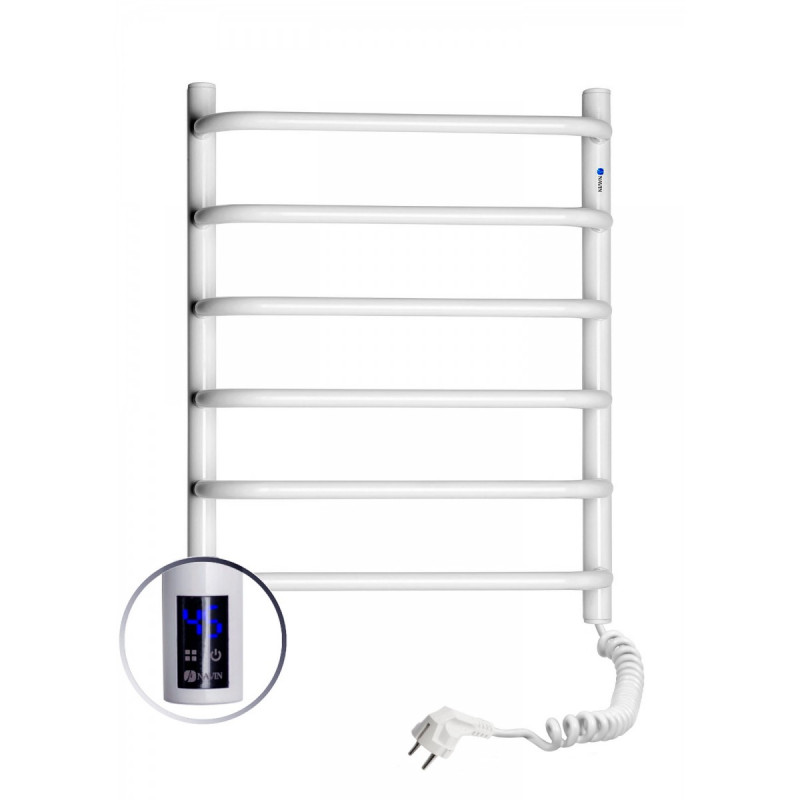 Рушникосушарка електрична NAVIN Симфонія 480х600 права сенсор з таймером пофарбована сталь білий 12-009033-4860