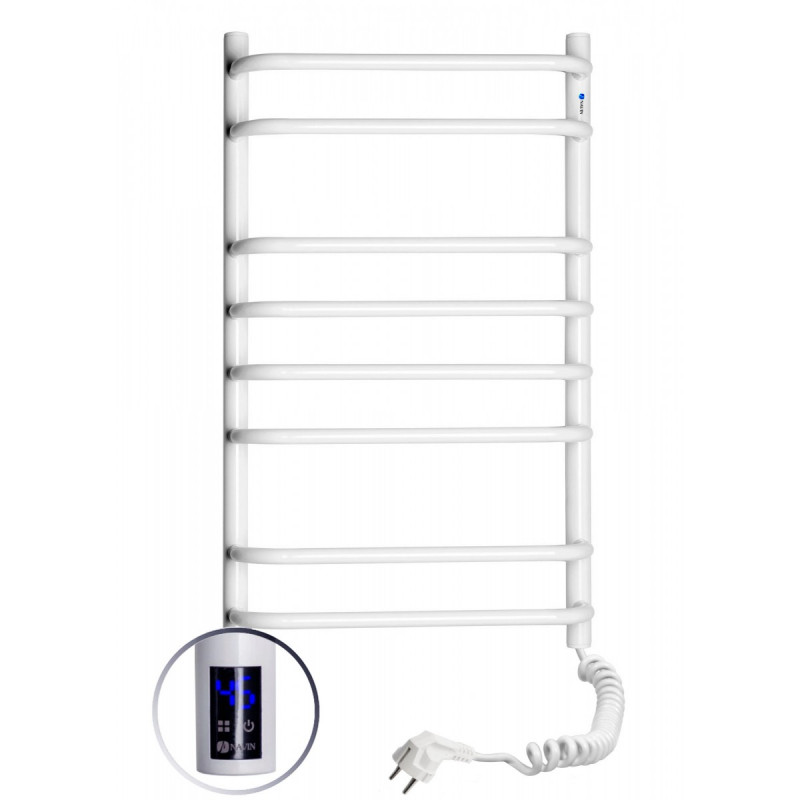 Рушникосушарка електрична NAVIN Симфонія 480х800 права сенсор з таймером пофарбована сталь білий 12-009033-4880