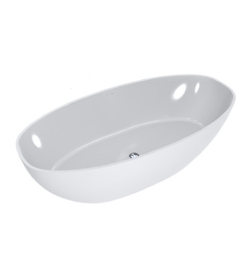 Ванна зі штучного каменю Fancy Marble Mateo 180х87 см білий 18180001