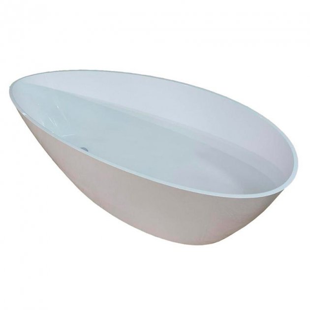 Ванна із штучного каменю Fancy Marble Dolores 170х77 см білий матовий 14170103