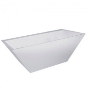 Ванна із штучного каменю Fancy Marble Edward 180х80 см білий матовий 11180003