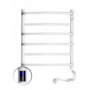 Рушникосушарка електрична NAVIN Омега 530х600 права сенсор з таймером пофарбована сталь білий 12-015033-5360