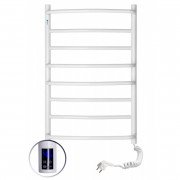 Электрический полотенцесушитель Navin Омега 530х800 правый сенсор с таймером окрашенная сталь белый 12-015033-5380