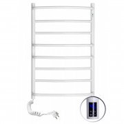 Рушникосушарка електрична NAVIN Омега 530х800 ліва сенсор з таймером пофарбована сталь білий 12-015133-5380