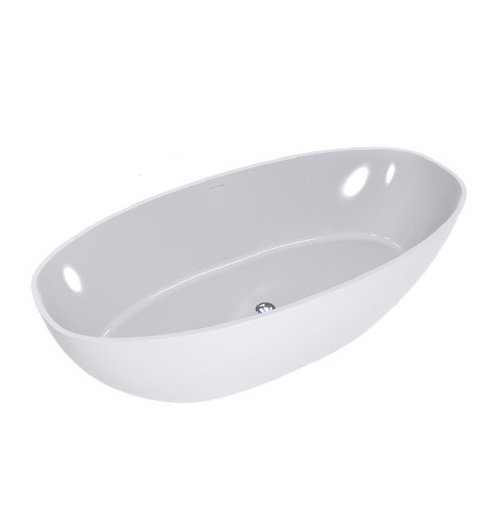 Ванна из искусственного камня Fancy Marble Mateo 180х87 см белый 18180001