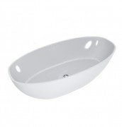 Ванна из искусственного камня Fancy Marble Mateo 180х87 см белый 18180001