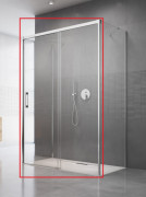 Душеві двері Radaway Idea KDJ+S 150х200.5 см розсувна права хром/прозоре скло 10116150-01-01R