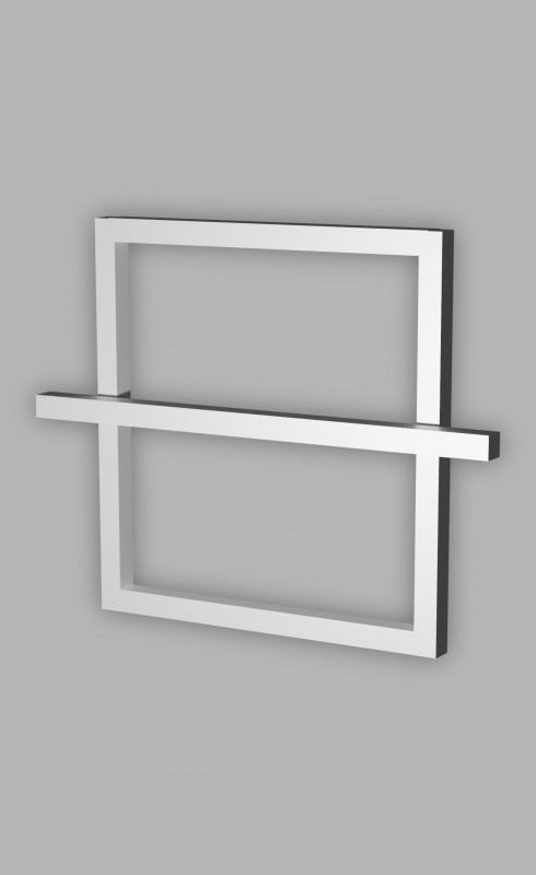 Полотенцесушитель водяной Genesis-Aqua One 53x63 см нержавеющая сталь белый GA-47011