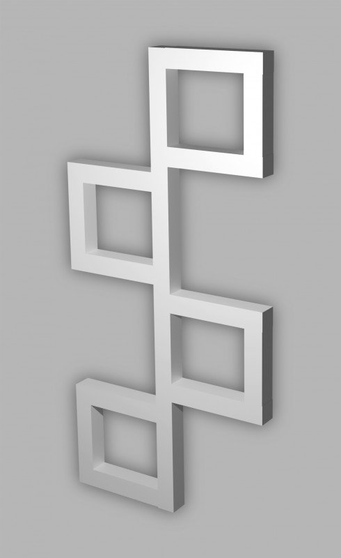 Полотенцесушитель водяной Genesis-Aqua Fito 100x53 см нержавеющая сталь белый GA-46021