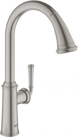Смеситель для кухни Grohe Gloucester однорычажный с выдвижной лейкой суперсталь 30422DC0