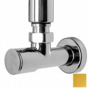 Кран для полотенцесушителя угловой NAVIN 1/2х1/2 удлиненный латунь золото 2 шт. 21-430430-5101