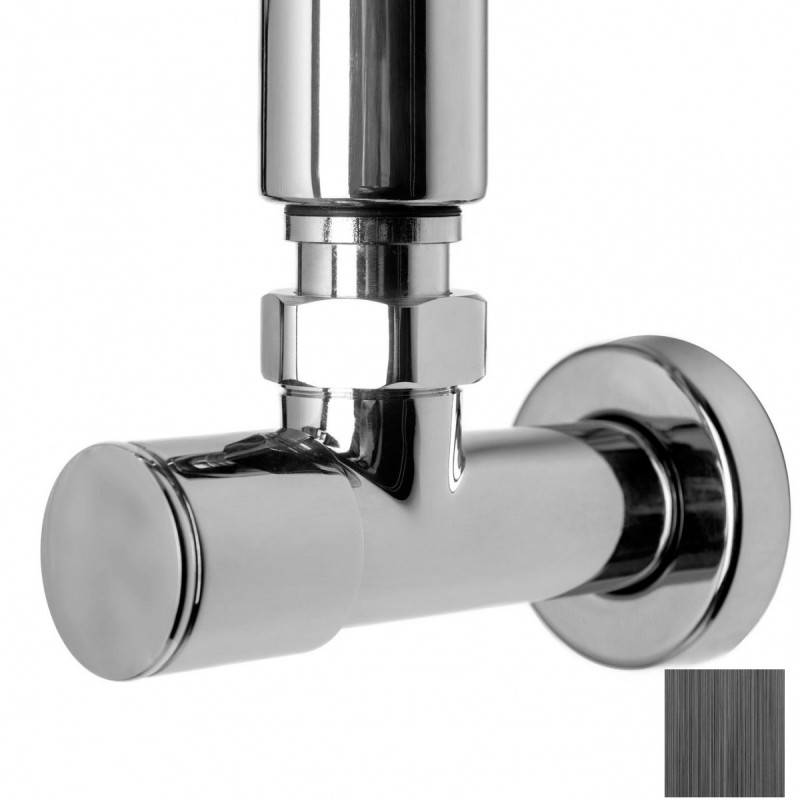 Кран для полотенцесушителя угловой NAVIN 1/2х1/2 удлиненный латунь черный 2 шт. 21-630430-5101