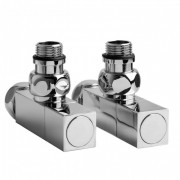 Кран для полотенцесушителя угловой NAVIN Квадро 3/4х1/2 латунь хром 2 шт. 21-033550-0855