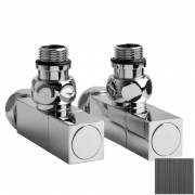 Кран для полотенцесушителя угловой NAVIN Квадро 3/4х1/2 латунь черный 2 шт. 21-633550-0855