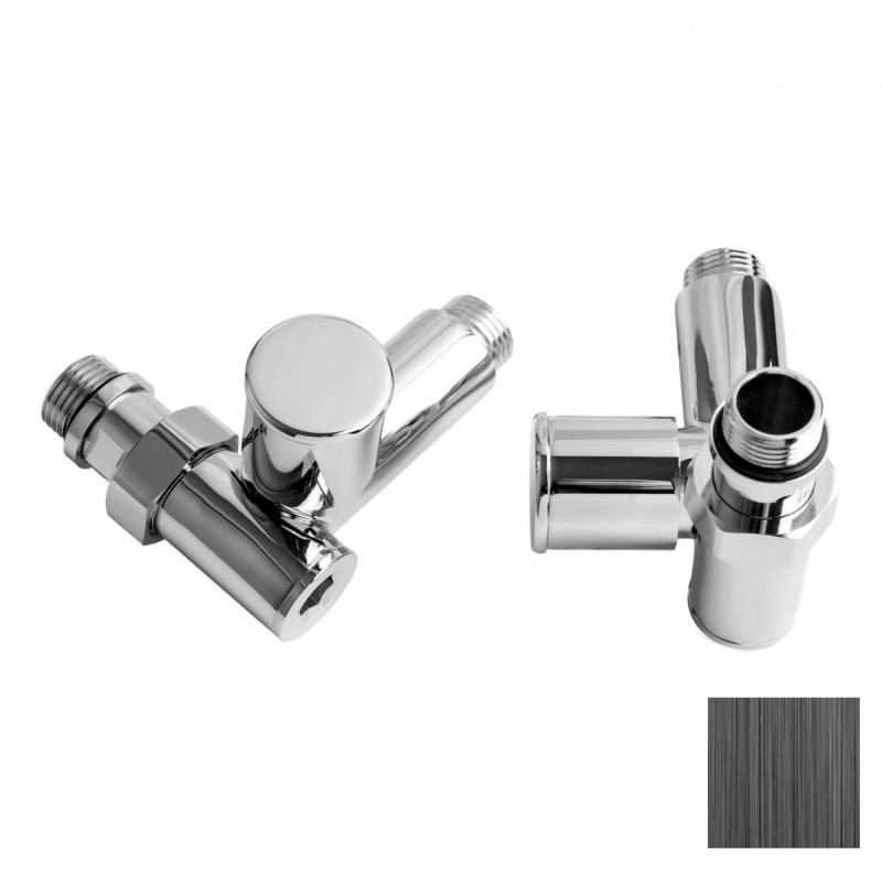 Кран для полотенцесушителя угловой под тэн NAVIN 1/2х1/2 латунь черный 2 шт. 21-632430-2044