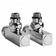 Кран для полотенцесушителя угловой NAVIN Квадро 3/4х1/2 латунь хром 2 шт. 21-033550-0855